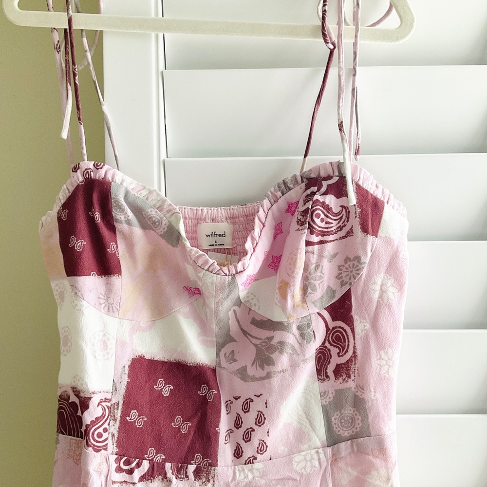 Wilfred Fable Pink Patchwork Mini Dress - Picture 2 of 4